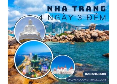 TOUR NHA TRANG 4 NGÀY  - KHÁCH SẠN 5 SAO - TẶNG BUFFET HẢI SẢN + UỐNG BEER KHÔNG GIỚI HẠN